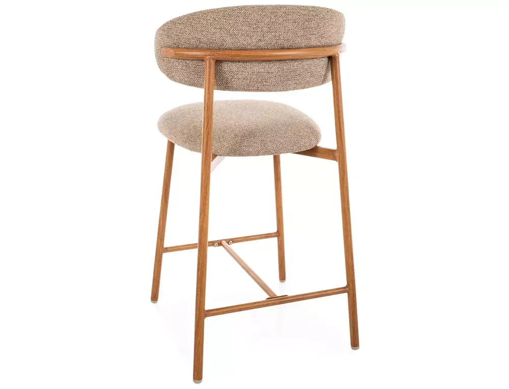 Scaun bar înalt ELTON H-2 stejar/bej tap. 253