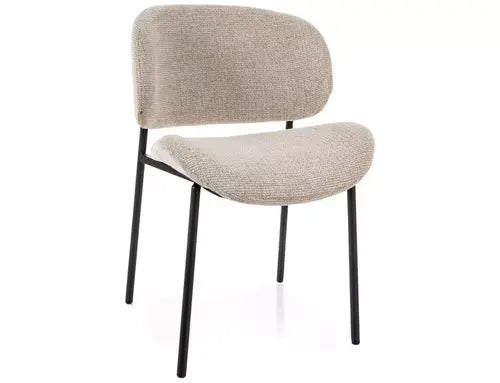 Scaun dining KISO NOELLE structură negru / bej 30