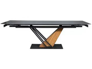 Masă dining extensibilă GENESIS negru/negru-jesion 160(220)x90