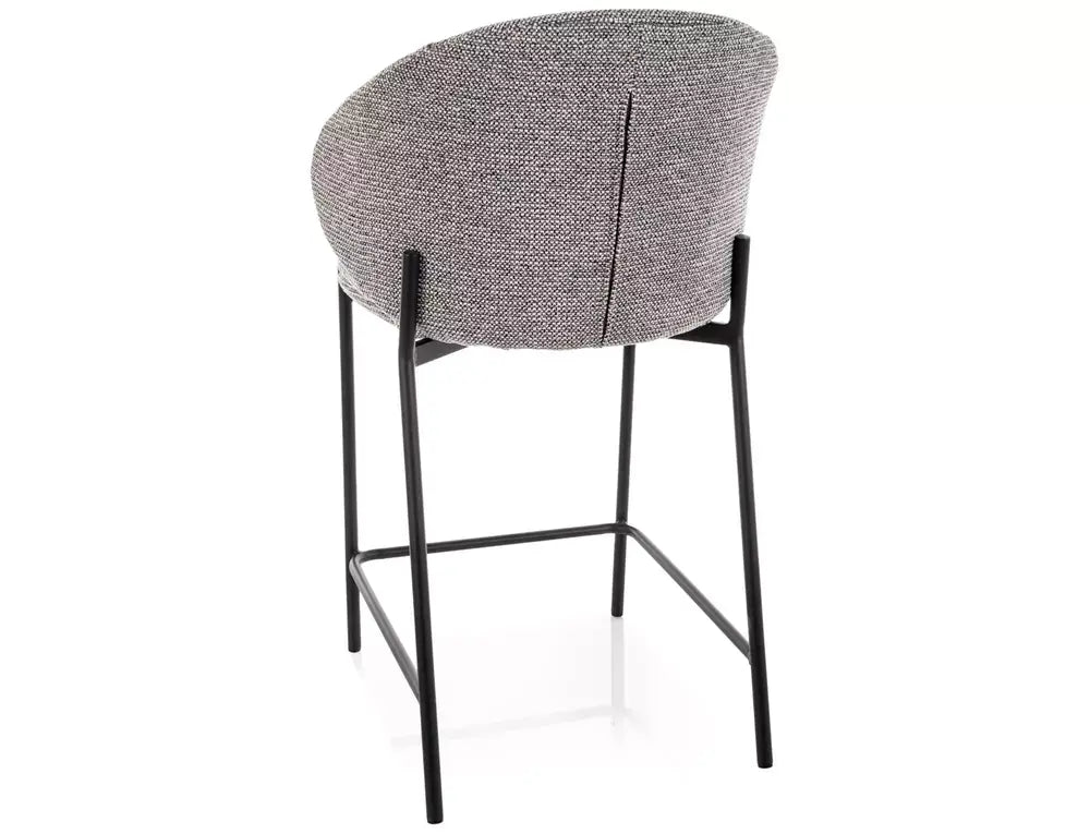 Scaun bar înalt KIOTO H-2 negru/gri tap. 254
