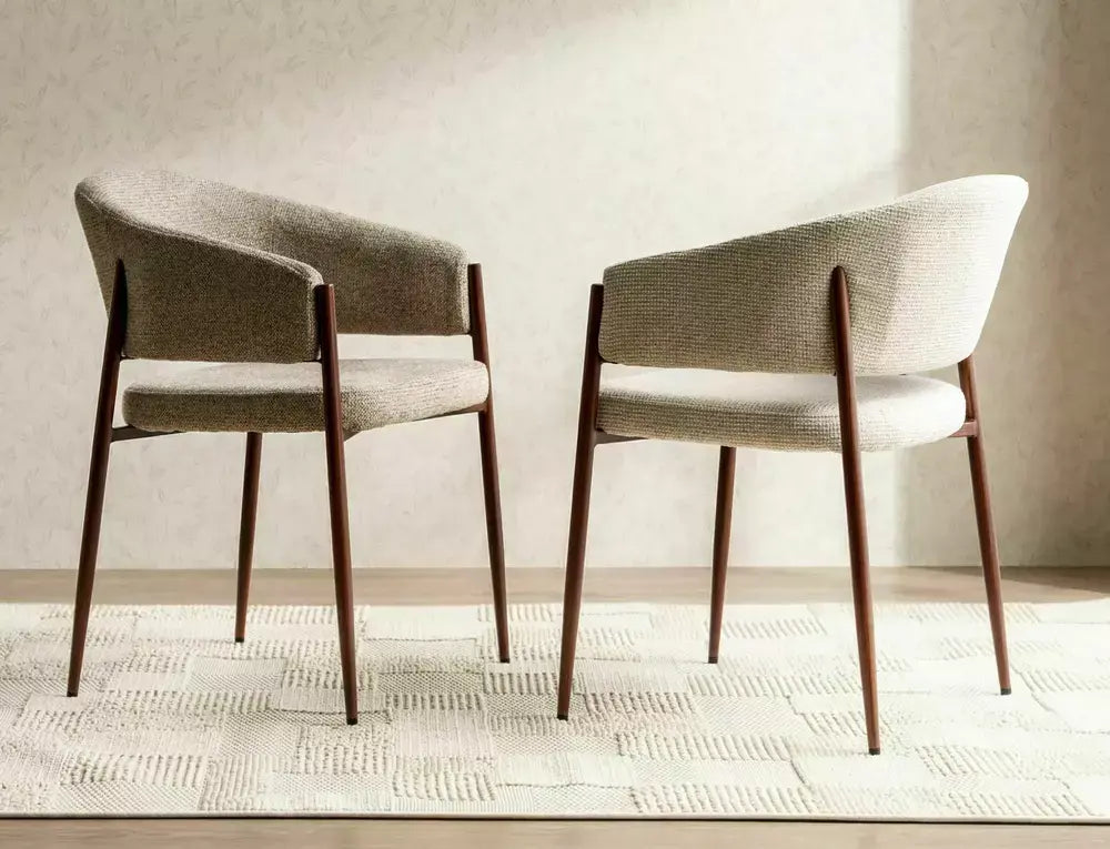 Scaun dining AKITA D nuc / J. bej tap. 255