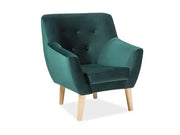 Fotoliu NORDIC 1 Velvet verde Bluvel 78/fag