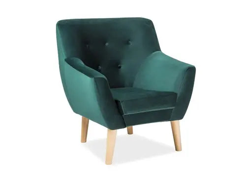 Fotoliu NORDIC 1 Velvet verde Bluvel 78/fag