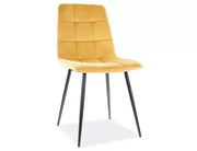 Scaun dining MILA MATT Velvet 99 structură neagră/negru