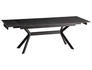 Masă dining extensibilă IMPERIA alb/negru 180(240)x90