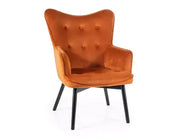 Fotoliu CARMEN Velvet negru mat structură/negru Bluvel 19