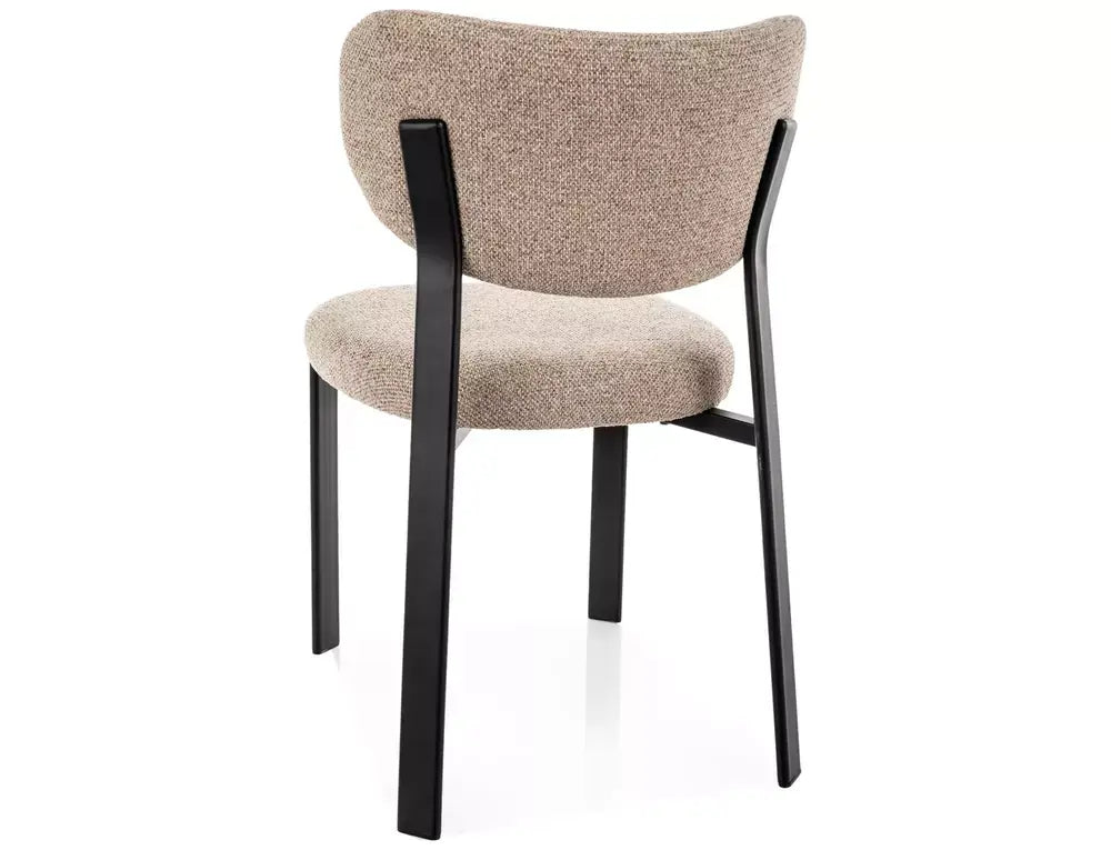 Scaun dining RIN negru / bej tap. 253