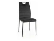 Scaun dining RIP Velvet structură neagră/negru Bluvel 19