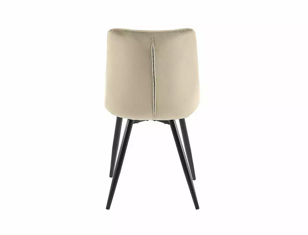 Scaun dining RALPH Velvet structură neagră/bej închis Bluvel 40