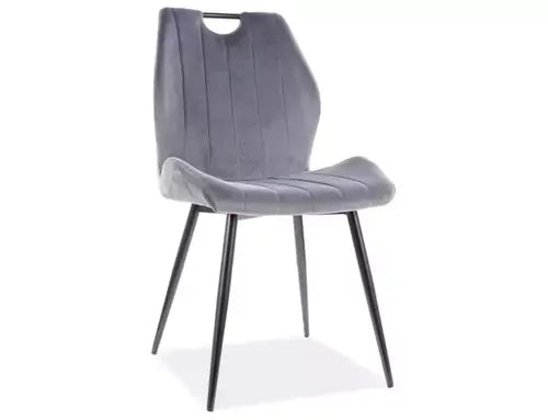 Scaun dining ARCO Velvet structură neagră/gri Bluvel 14