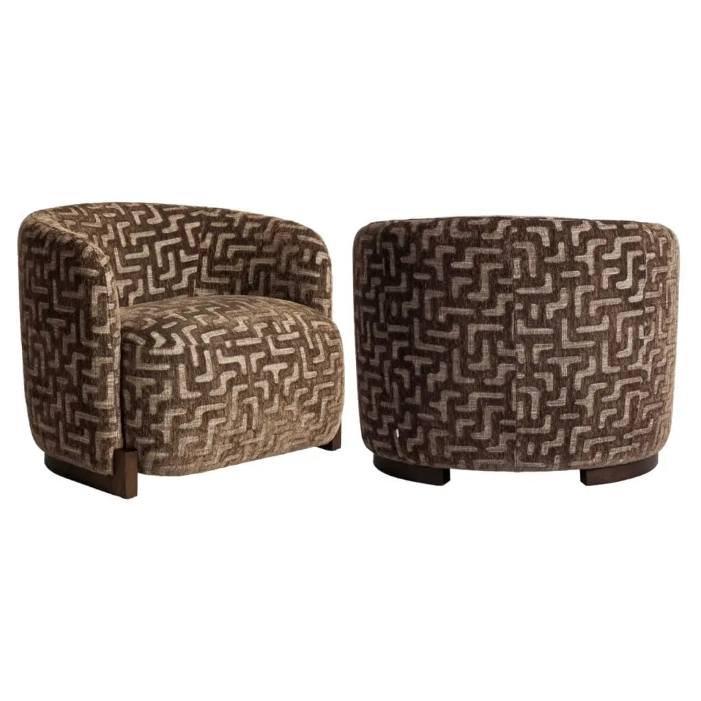 Fotoliu Lounge – maro LABYRINTH (81cm)