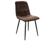 Scaun dining MILA Velvet structură neagră/BRAZ Bluvel 48