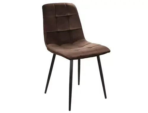 Scaun dining MILA Velvet structură neagră/BRAZ Bluvel 48