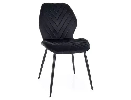 Scaun dining MIKE Velvet structură neagră/negru Bluvel 19