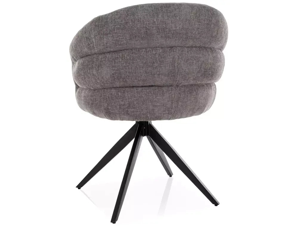 Scaun dining ORES structură neagră/gri tap.252