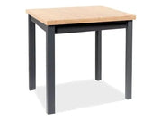 Masă dining ADAM stejar Artisan/negru 90x65