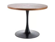 Masă dining rotundă AMADEO nuc/negru mat Ø100