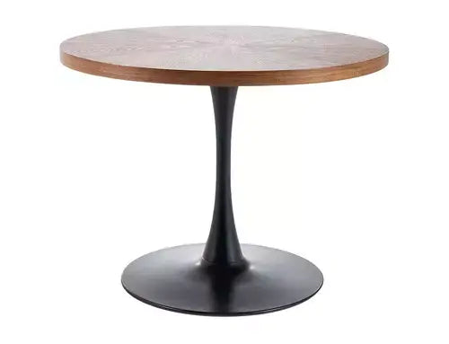 Masă dining rotundă AMADEO nuc/negru mat Ø100