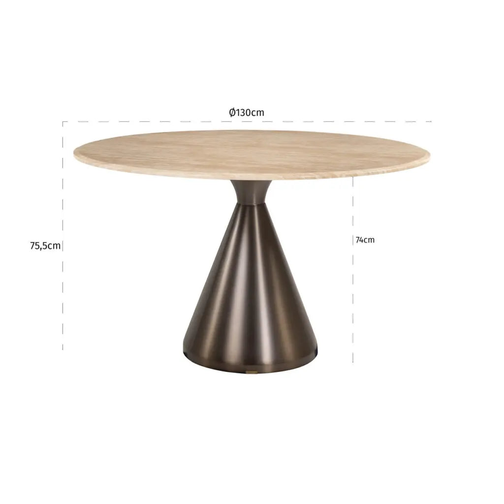 Masă dining Dining Tables – bej (130cm)