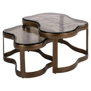 Măsuță cafea Coffee & End tables – alamă ANTIQUE (90cm)