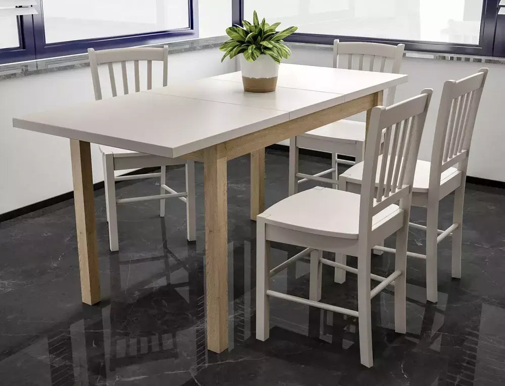 Masă dining ADAM cașmir/stejar Cremona Torro 90x65