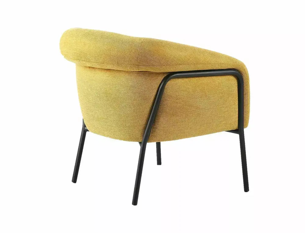 Fotoliu CLOVER Brego structură neagră/curry 68