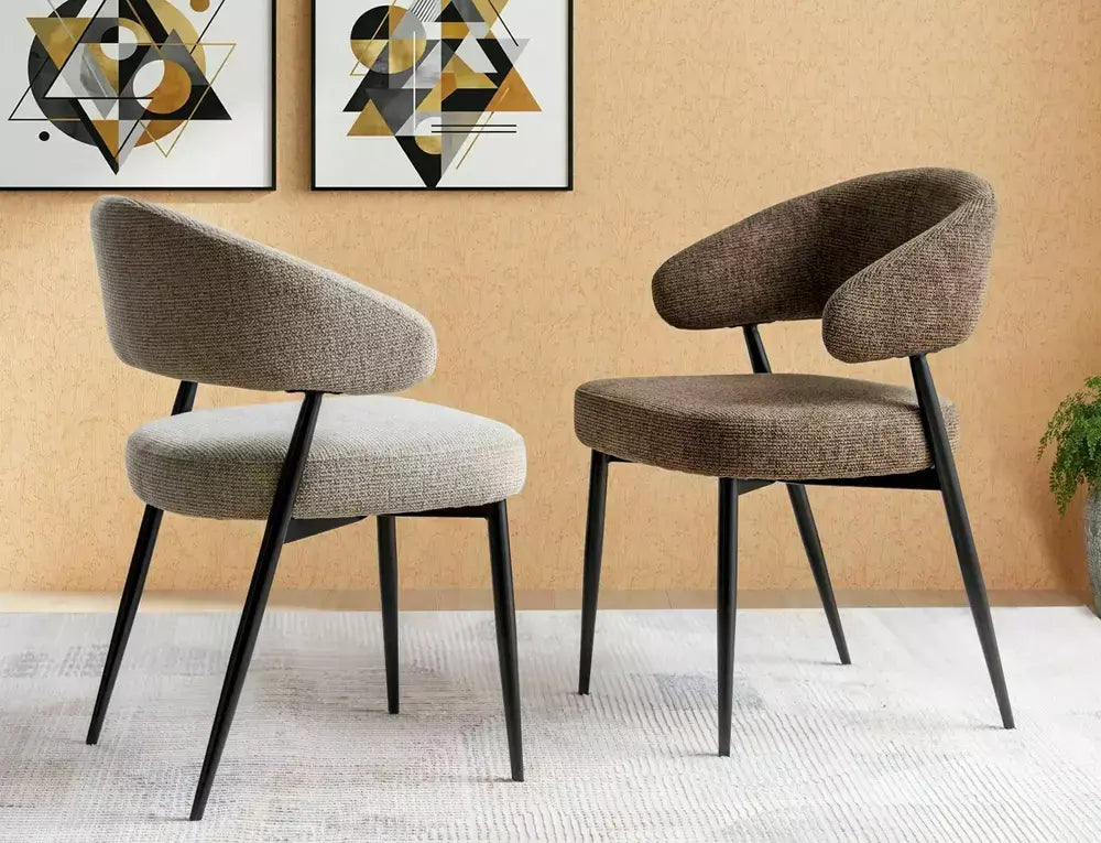 Scaun dining LUCIO NOELLE structură neagră/CAPPUCCINO 45