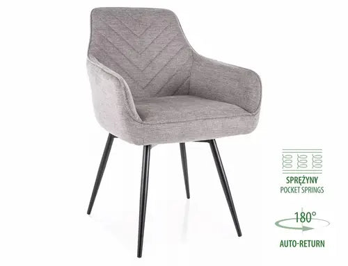 Scaun dining SERVIO Brego structură negru / gri 07