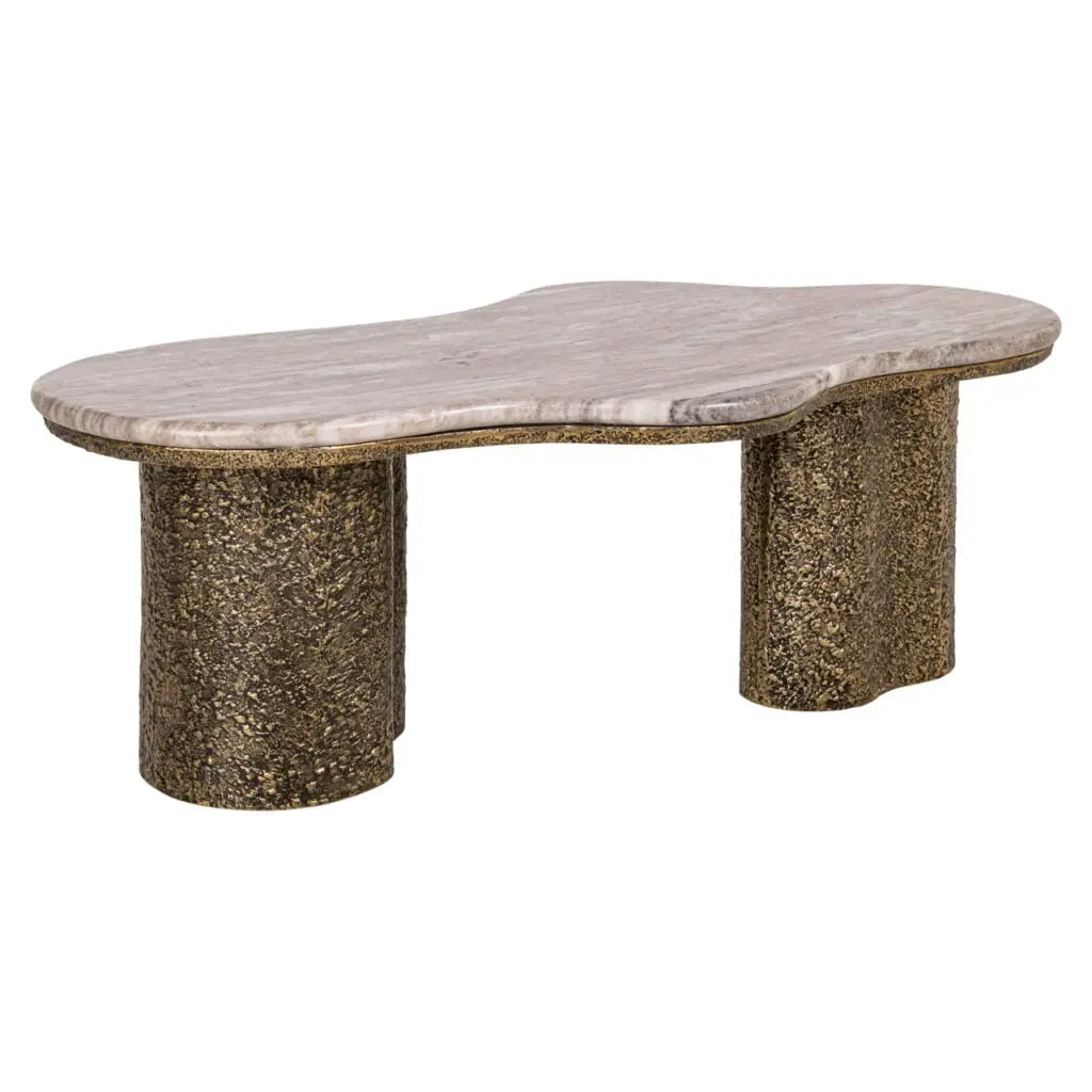 Măsuță cafea Coffee & End tables – alamă ANTIQUE (131cm)
