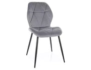 Scaun dining RICK Velvet structură neagră / gri Bluvel 14