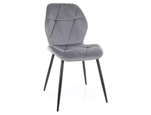 Scaun dining RICK Velvet structură neagră / gri Bluvel 14