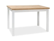 Masă dining ADAM stejar Lancelot/alb mat 120x68