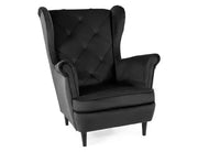 Fotoliu LADY Velvet negru Bluvel 19/wengé