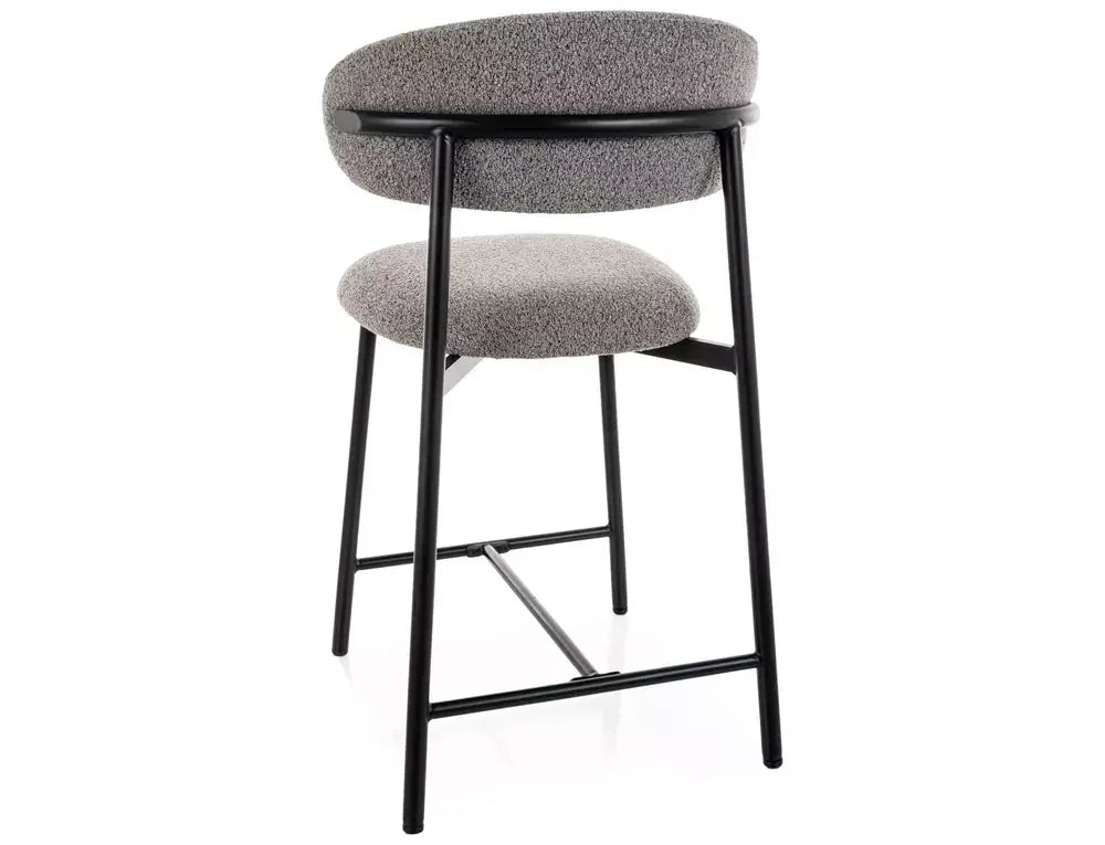 Scaun bar înalt ELTON H-2 negru/gri tap.232