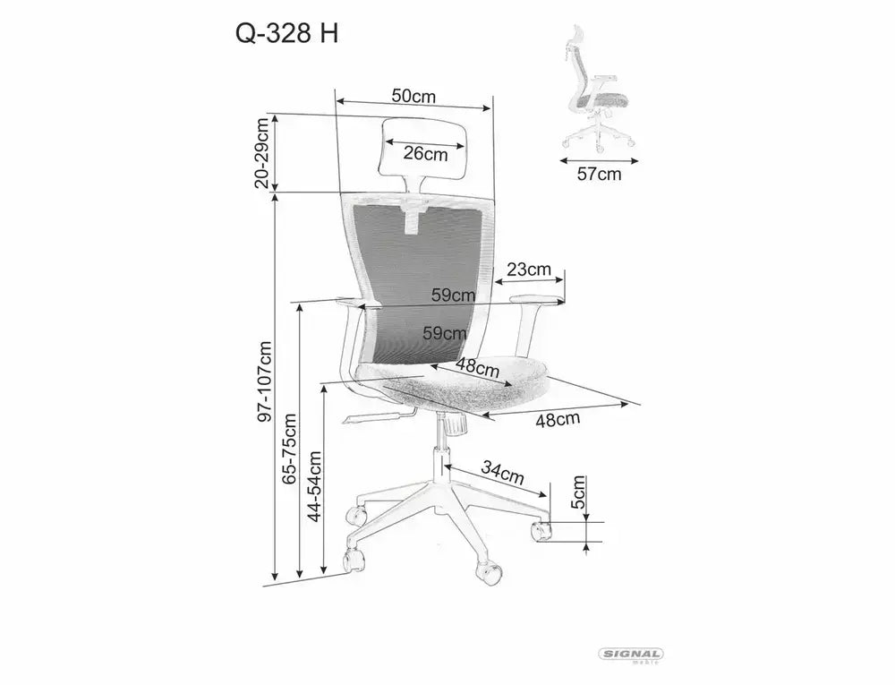Fotoliu OBROTOWY Q-328H negru