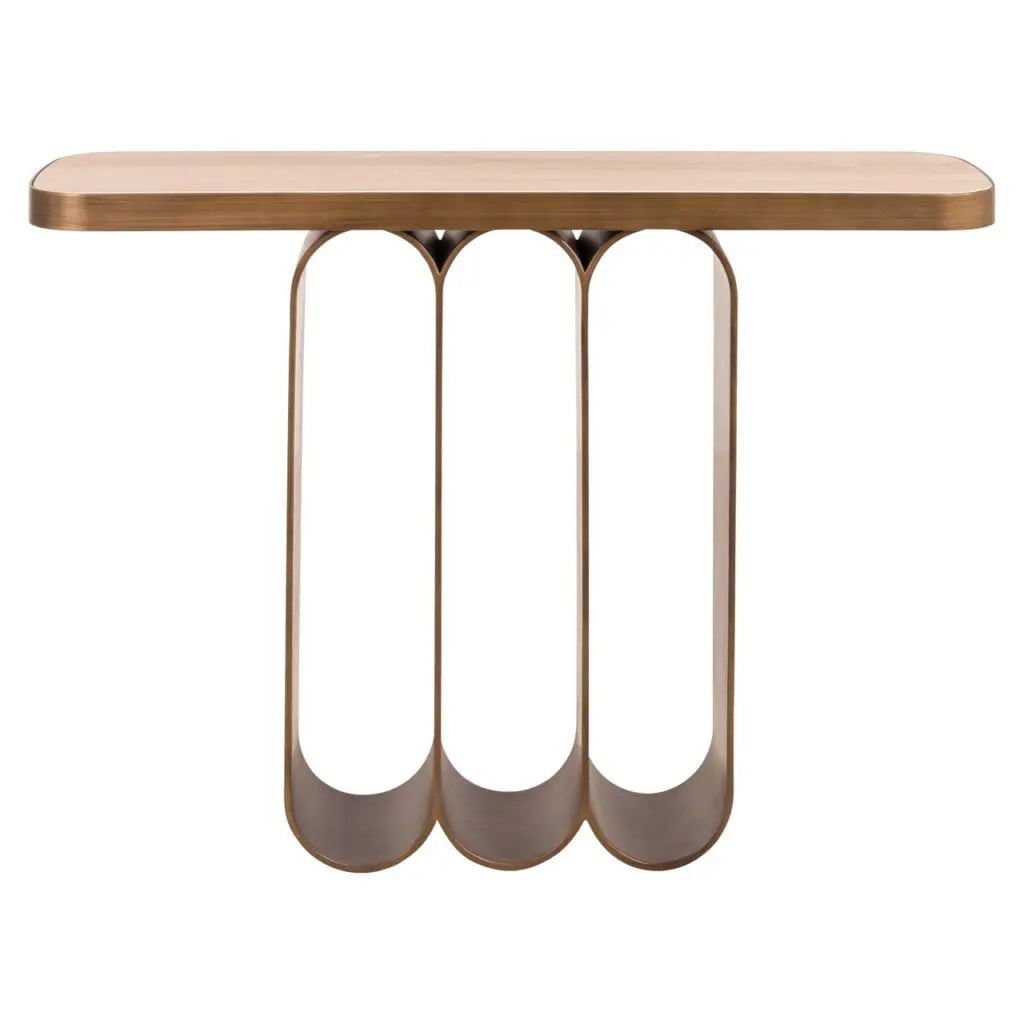 Consolă Consoles – auriu periat (120cm)