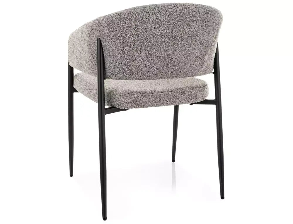 Scaun dining AKITA negru / gri tap. 232
