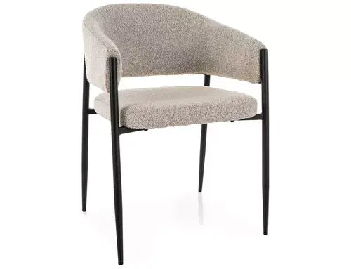 Scaun dining AKITA negru / bej tap. 231