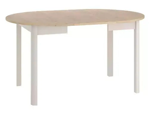 Masă dining extensibilă rotundă DANTE stejar Cremona Torro/cașmir Ø102 (102-144)