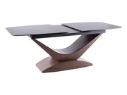 Masă dining extensibilă DOLCE Ceramic gri Italy Grey/nuc 180(240)x95