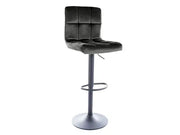 Scaun bar înalt C105 Velvet structură neagră / negru Bluvel 19