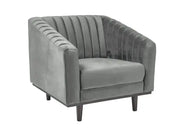 Fotoliu ASPREY 1 Velvet gri Bluvel 14/wengé