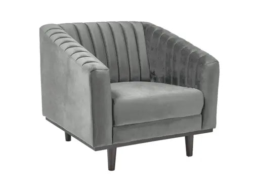 Fotoliu ASPREY 1 Velvet gri Bluvel 14/wengé