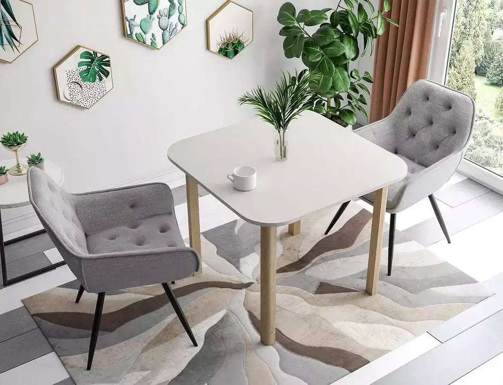 Masă dining extensibilă DANTE II cașmir/stejar Cremona Torro 90(130)x90
