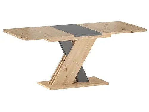 Masă dining extensibilă EXEL stejar Artisan/antracit 140(180)x85