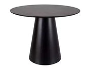 Masă dining rotundă ANGEL gri efect marmură/negru Ø100