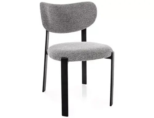 Scaun dining RIN negru / gri tap. 254