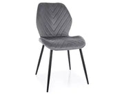 Scaun dining MIKE Velvet structură neagră/verde Bluvel 78