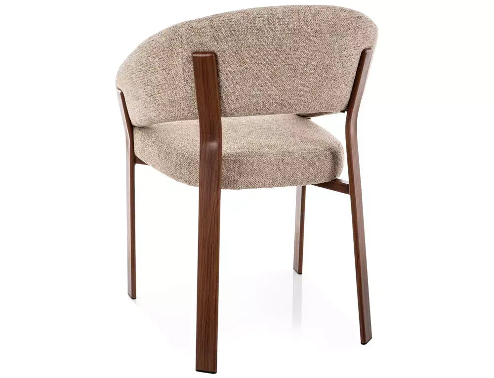 Scaun dining NAGOJA D nuc structură / bej tap. 253