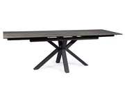Masă dining extensibilă COLUMBUS Ceramic maro legno/negru 160(240)x90